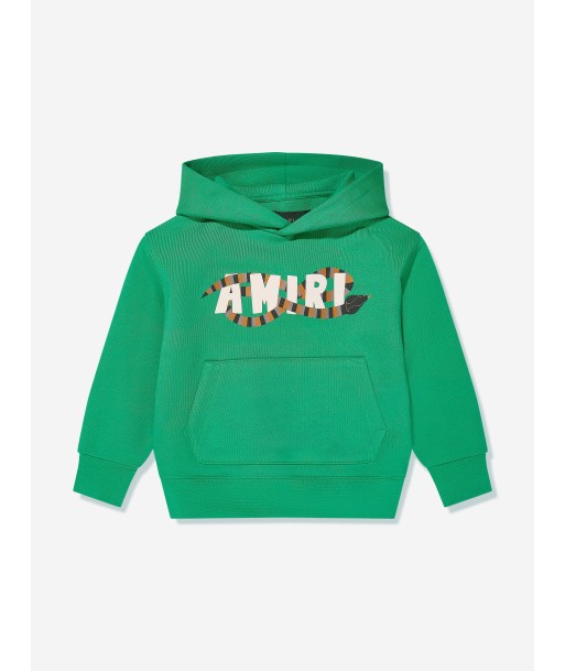 Amiri Kids Snake Logo Hoodie in Green pas cher 