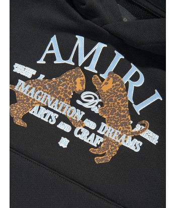 Amiri Kids Arts District Leopard Hoodie in Black rembourrage situé sous