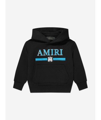 Amiri Kids Logo Gradient Bar Hoodie in Black paiement sécurisé