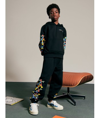 Amiri Kids Bones Scribble Hoodie in Black l'évolution des habitudes 