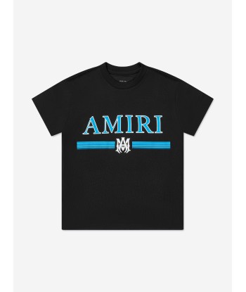 Amiri Kids Bar Logo T-Shirt in Black en ligne