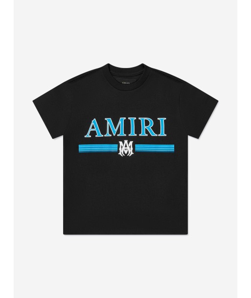 Amiri Kids Bar Logo T-Shirt in Black en ligne