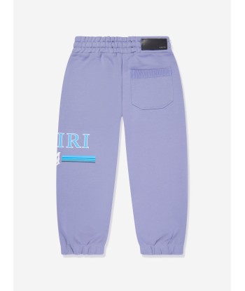 Amiri Kids Bar Logo Joggers in Blue d'Europe débarque