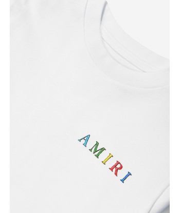 Amiri Kids Bones Scribble Long Sleeve T-Shirt in White l'achat 