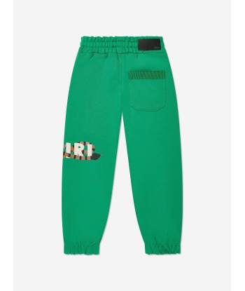 Amiri Kids Snake Logo Joggers in Green le concept de la Pate a emporter 