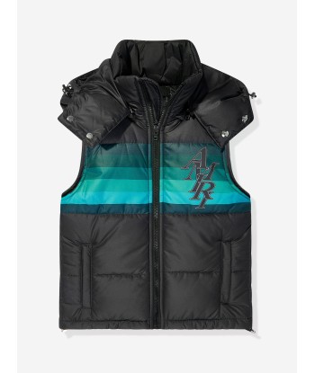 Amiri Boys Logo Staggered Gilet in Black sélection de produits