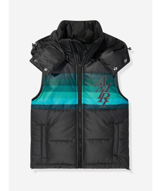 Amiri Boys Logo Staggered Gilet in Black sélection de produits