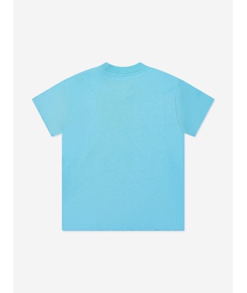 Amiri Kids Staggered Scribble Logo T-Shirt in Blue Voir les baskets