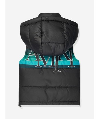 Amiri Boys Logo Staggered Gilet in Black sélection de produits