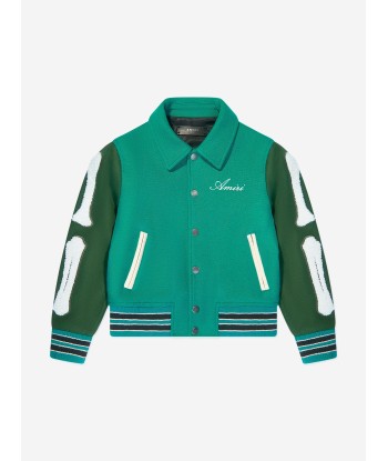 Amiri Boys Bones Sleeve Spots Jacket in Green de la marque