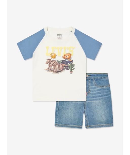 Levi's Wear Baby Boys Bear T-Shirt and Shorts Set in Blue Voir les baskets