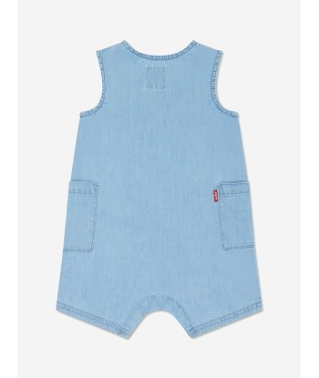 Levi's Baby Boys Denim Romper Set in Blue pas cheres