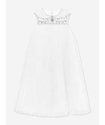 Marchesa Girls Jewel Embellished Tulle Occasion Dress in Ivory la colonne vertébrale