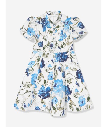 Marchesa Girls Floral Print Dress in Blue Comment ça marche