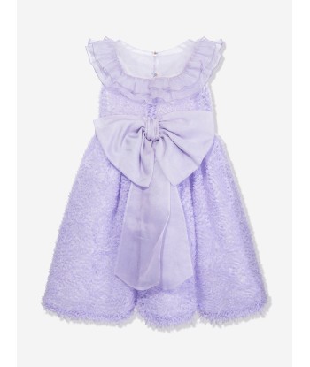 Marchesa Girls Silk Georgette Occasion Dress in Purple acheter en ligne