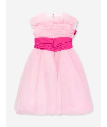 Marchesa Girls Taffeta Belt Tulle Occasion Dress in Pink l'achat 