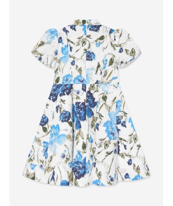 Marchesa Girls Floral Print Dress in Blue Comment ça marche