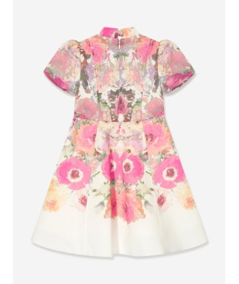 Marchesa Girls Floral Print Dress in Multicolour pas cher