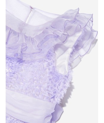 Marchesa Girls Silk Georgette Occasion Dress in Purple acheter en ligne