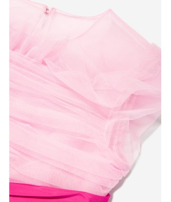 Marchesa Girls Taffeta Belt Tulle Occasion Dress in Pink l'achat 