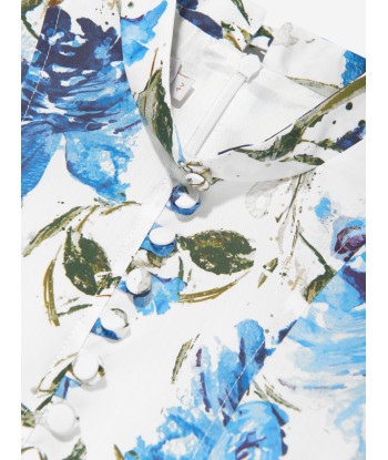 Marchesa Girls Floral Print Dress in Blue Comment ça marche