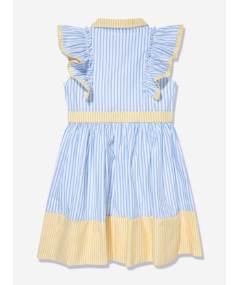 Patachou Girls Cotton Shirt Dress in Blue d'Europe débarque