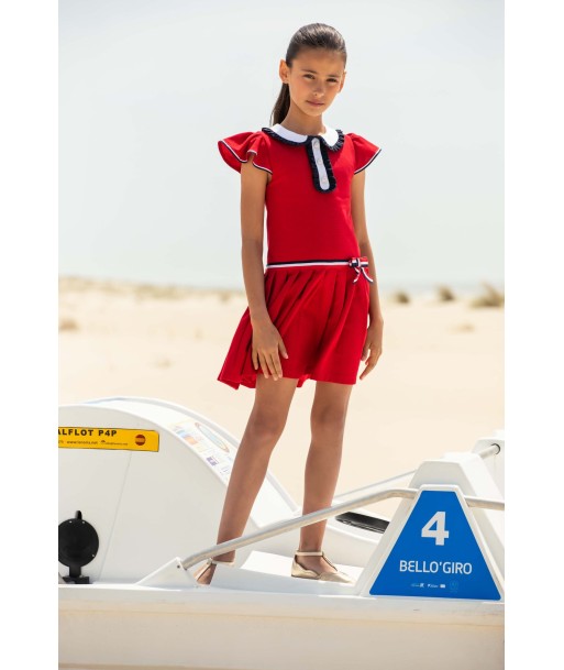 Patachou Girls Cruise Dress in Red de pas cher