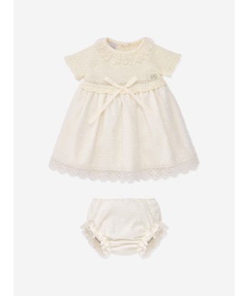 Paz Rodriguez Baby Girls Dress With Bloomers in Beige le concept de la Pate a emporter 