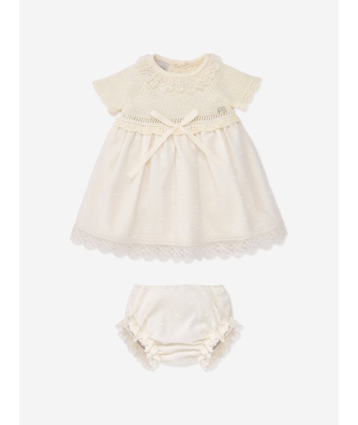 Paz Rodriguez Baby Girls Dress With Bloomers in Beige le concept de la Pate a emporter 