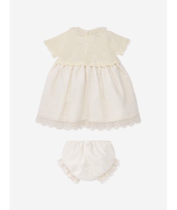 Paz Rodriguez Baby Girls Dress With Bloomers in Beige le concept de la Pate a emporter 