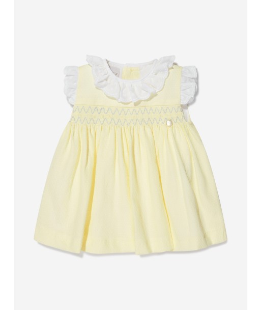 Paz Rodriguez Baby Girls Cotton Smocked Dress in Yellow Comparez et commandez 