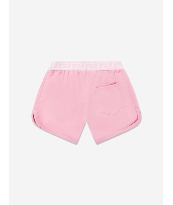 Versace Girls Embroidered Logo Shorts in Pink Les êtres humains sont 