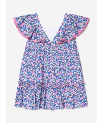 Paz Rodriguez Girls Floral Cotton Dress in Multicolour outlet