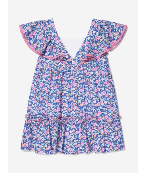 Paz Rodriguez Girls Floral Cotton Dress in Multicolour outlet