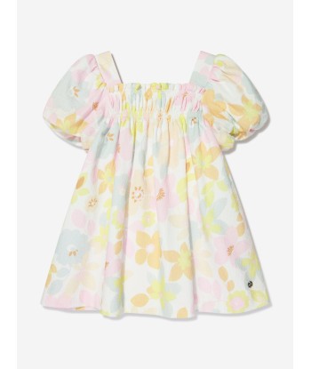 Paz Rodriguez Girls Floral Cotton Dress in Multicolour pas cheres