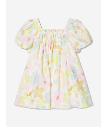 Paz Rodriguez Girls Floral Cotton Dress in Multicolour pas cheres