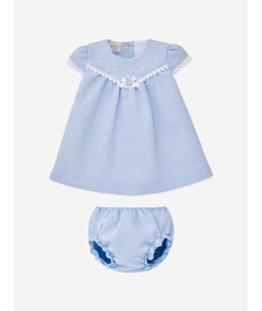 Paz Rodriguez Baby Girls Dress With Knickers Set in Blue la livraison gratuite