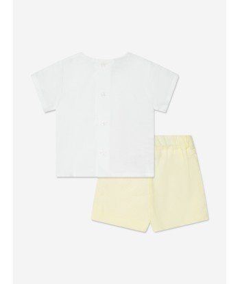 Paz Rodriguez Baby Boys Linen Shorts Set in Multicolour d'Europe débarque