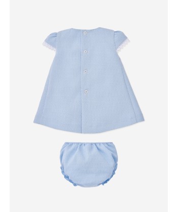 Paz Rodriguez Baby Girls Dress With Knickers Set in Blue la livraison gratuite