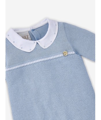 Paz Rodriguez Baby Boys Knitted Babygrow in Blue pas cher