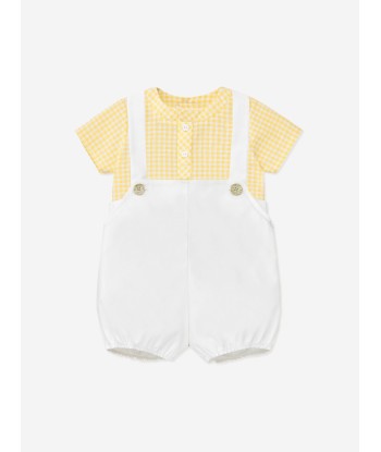 Paz Rodriguez Baby Boys Dungaree Shorts Set in Multicolour pas cher