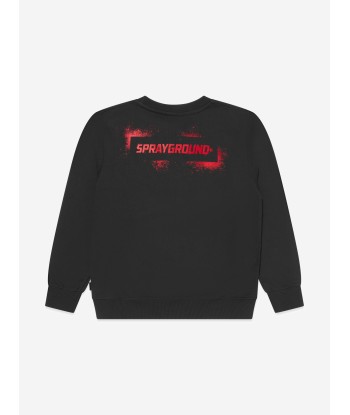 Sprayground Boys Spray Paint Sweatshirt in Black Dans la société mordern