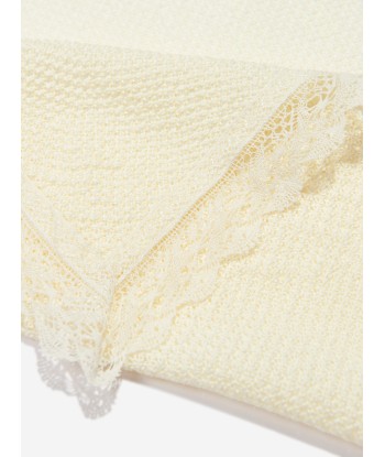 Paz Rodriguez Baby Knitted Blanket in Ivory solde