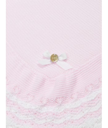 Paz Rodriguez Baby Girls Knitted Shawl in Pink En savoir plus