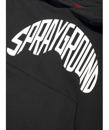 Sprayground Boys Shark Shape Logo Hoodie in Black store