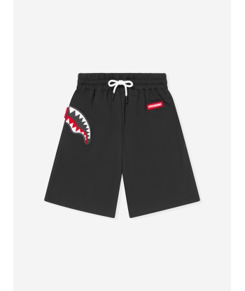 Sprayground Boys Label Shark Shorts in Black En savoir plus