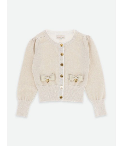 Angels Face Girls Nicolette Cardigan in Gold meilleur choix