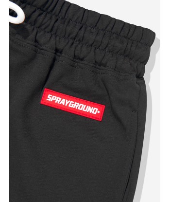 Sprayground Boys Label Shark Shorts in Black En savoir plus