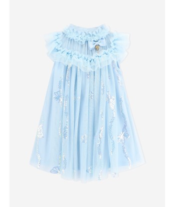 Angels Face Girls Dominique Sequin Butterfly Dress in Blue shop