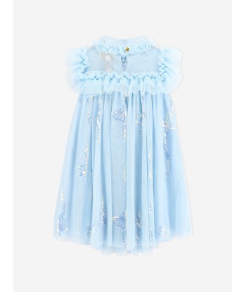 Angels Face Girls Dominique Sequin Butterfly Dress in Blue shop